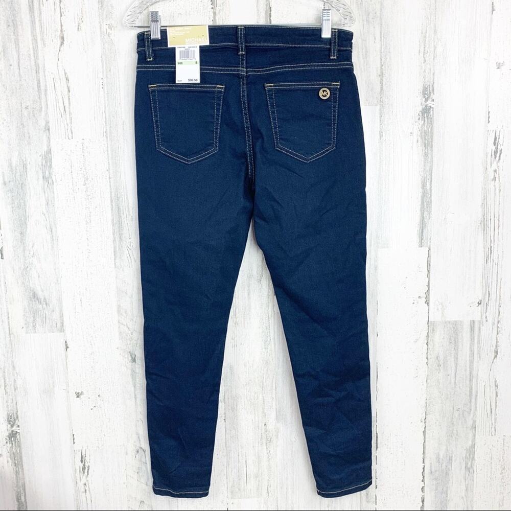 MICHAEL KORS High Rise Skinny Jeans, Dark Wash Women's Size 6 NWT - Picture 3 of 9